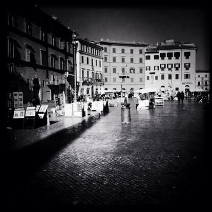 Vista de la plaza Navona en Roma (Italia), 26 de enero de 2014.