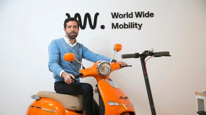Emilio Mellado, fundador de World Wide Mobility, fotografiado en sus oficinas de Madrid.