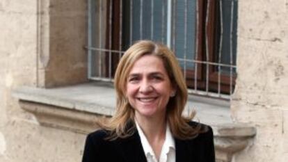 Princess Cristina arrives at the Palma de Mallorca courthouse on Saturday.