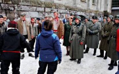 Imatge del rodatge de la sèrie a Rjukan.