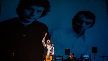 Pepe Habichuela, al inicio del homenaje ayer en Granada.