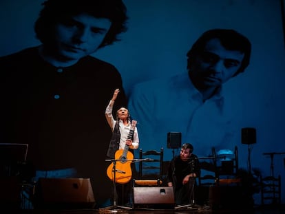 Pepe Habichuela, al inicio del homenaje ayer en Granada.