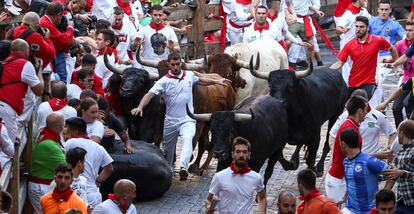 The last day of the Running of the Bulls 2018.