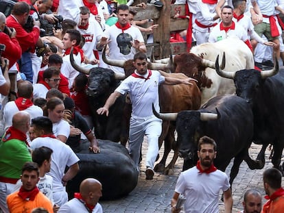 The last day of the Running of the Bulls 2018.