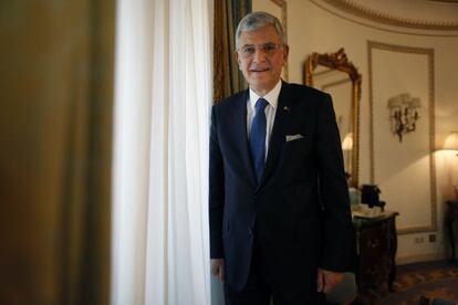 Volkan Bozkir, este miércoles en Madrid.