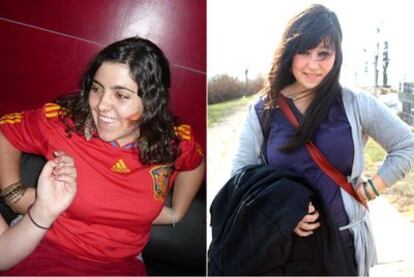 Abajo, Marta Acosta (izquierda) y Clara Zapater, las dos españolas muertas en la Loveparade.