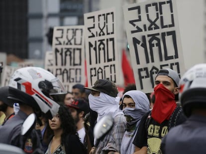 Ato do MPL nesta terça, na Paulista.