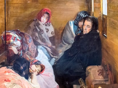 El cuadro 'Trata de blancas' (1895), en el que Sorolla muestra un grupo de mujeres prostituidas.