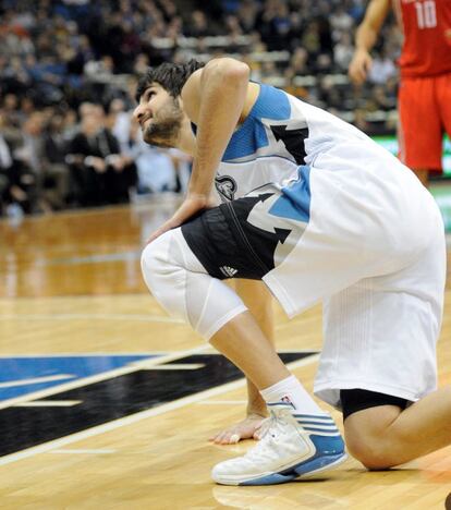 Ricky Rubio, en el partido ante los Houston Rockets.