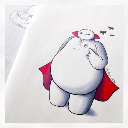 Por adorable que parezca, Baymax también podría vestir capa roja y ser un Drácula letal. La víctima se embobaría con aspecto adorable y se lo dejaría fácil para hincarle el diente.