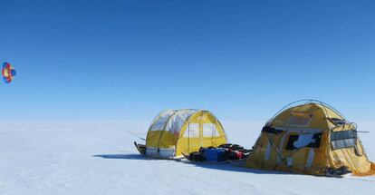 El Trineo de Viento, durante la expedición Río de Hielo Groenlandia 2017.