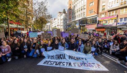 Algunos de los participantes en la manifestación celebrada en Santander.