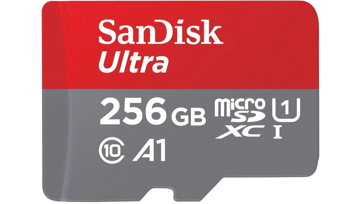 Tarjeta micro SD SanDisk.