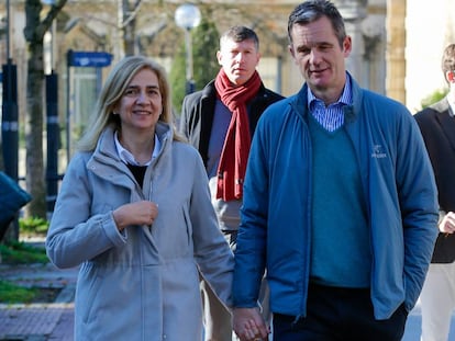 Cristina de Borbón e Iñaki Urdangarin, en Navidad en Vitoria.