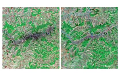 Copsa Mica, en Rumania, una zona muy contaminada hace 18 años por la industria del carbón, que se ha ido recuperando desde el cierre de la mayor fábrica.