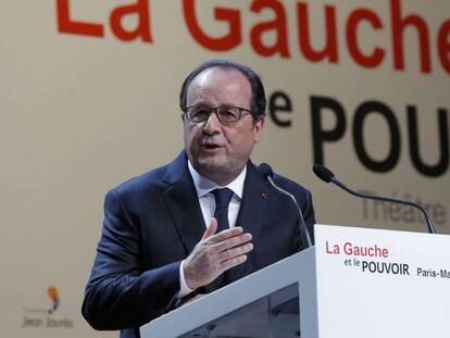 El presidente franc&eacute;s, Fran&ccedil;ois Hollande, durante una conferencia este martes.