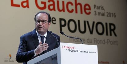 El presidente franc&eacute;s, Fran&ccedil;ois Hollande, durante una conferencia este martes.