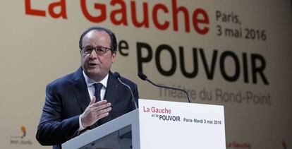 El presidente francés, François Hollande, durante una conferencia este martes.