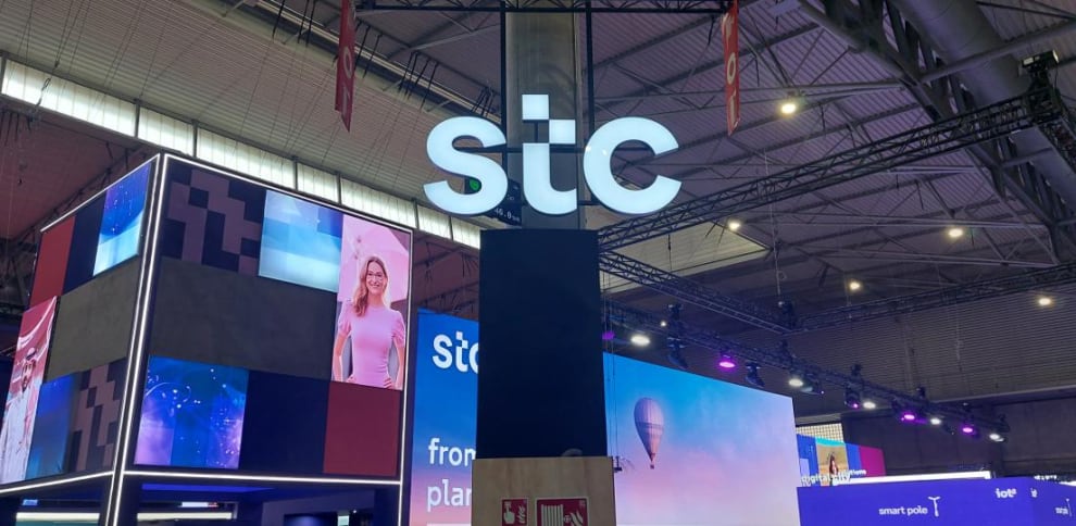Pabellón de STC en el MWC de Barcelona.