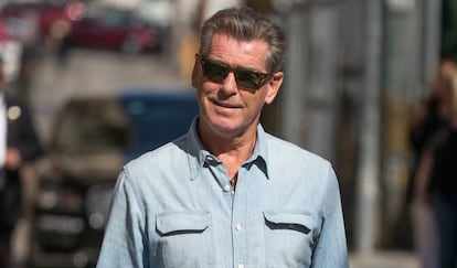 Pierce Brosnan llegando al plat&oacute; de  &#039;Jimmy Kimmel Live&#039; el pasado 4 de abril.