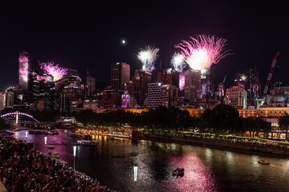 Celebración de la llegada del 2023 en la ciudad australiana de Melbourne. 