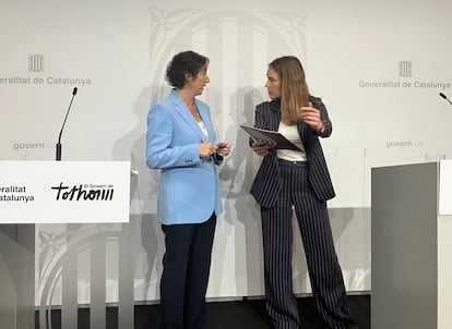 La consellera de Economía y Finanzas de la Generalitat, Alícia Romero, y la líder de Comuns, Jéssica Albiach.
EUROPA PRESS
16/05/2025