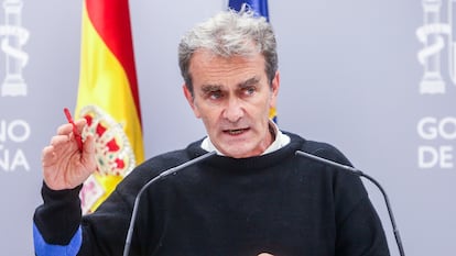 Fernando Simón, the director of the Health Ministry’s Coordination Center for Health Alerts, at a press conference on Thursday.
