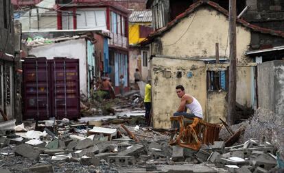 La destrucción dejada en Baracoa, Cuba.