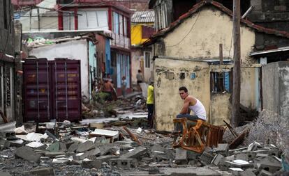 La destrucci&oacute;n dejada en Baracoa, Cuba.