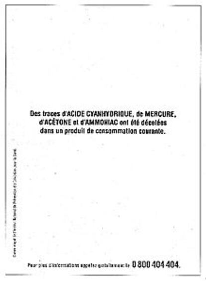 Anuncio publicado en prensa de la campaña antitabaco francesa.