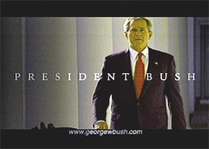 Imagen recogida de un anuncio electoral de George W. Bush emitido por varios canales de la televisión estadounidense.