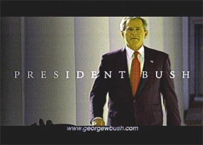 Imagen recogida de un anuncio electoral de George W. Bush emitido por varios canales de la televisión estadounidense.