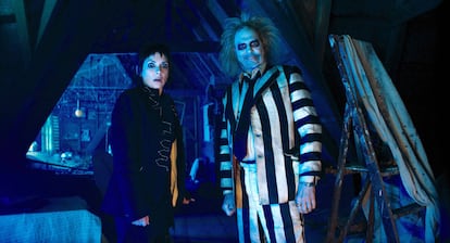 Winona Ryder and Michael Keaton in 'Beetlejuice Beetlejuice.'