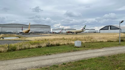 Aviones A380 cerca de Toulouse, Francia