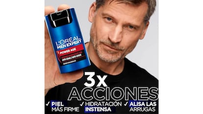 Crema hidratante sobre fondo blanco.