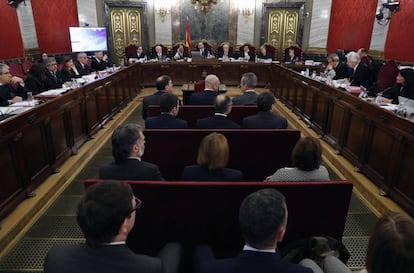 Los doce líderes independentistas acusados por el proceso soberanista catalán.