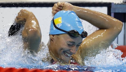 Treball, treball i més treball. Aquest és el mantra de Mireia Belmonte, medalla d’or als 200 metres papallona als Jocs Olímpics de Rio.