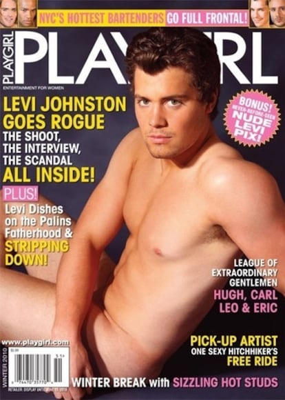 Portada de la revista estadounidense 'Playgirl' en que aparece el ex yerno de Sarah Palin, Levi Johnston