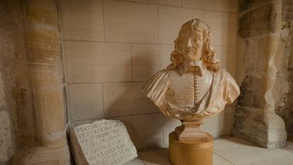 Busto del filósofo René Descartes en su casa natal, en el pueblo francés que lleva su nombre. 