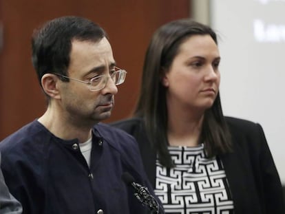 Larry Nassar, durante o julgamento.