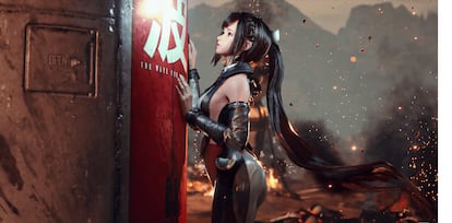 Eve, protagonist of the Korean video game 'Stellar Blade'.