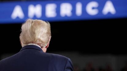 El presidente de Estados Unidos, Donald Trump, durante un acto en Ohio.