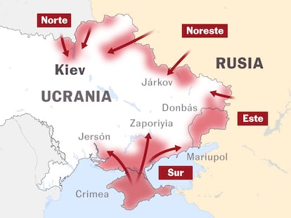 Mapa guerra Ucrania Rusia