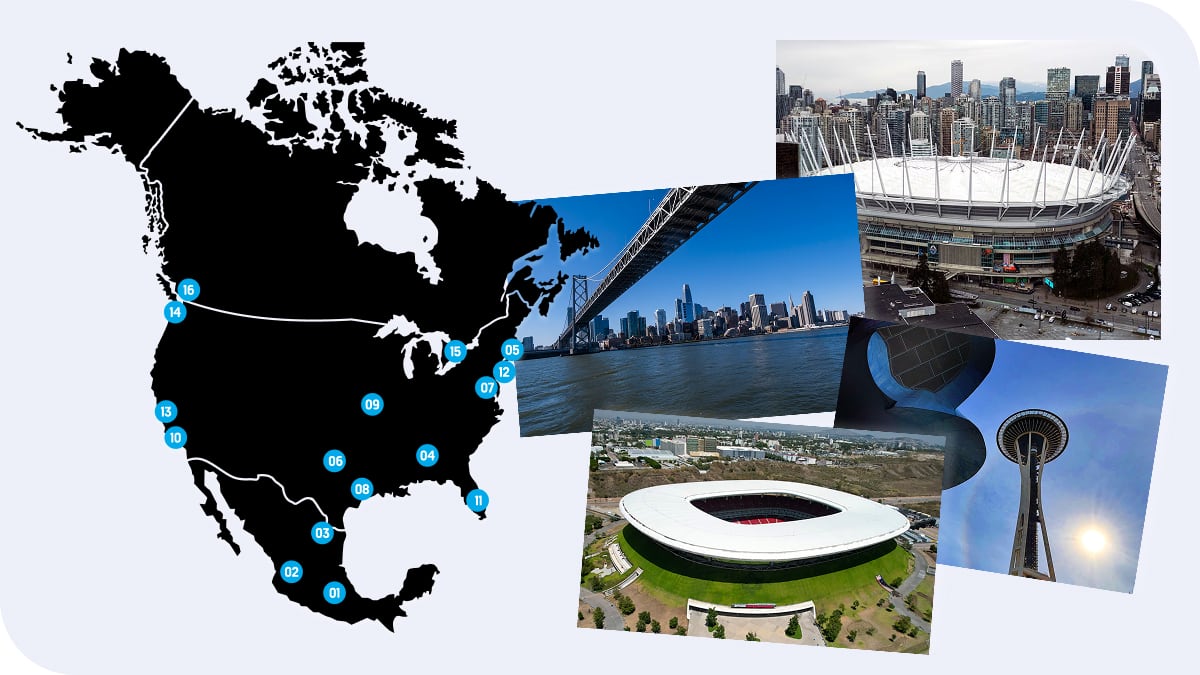 Todas las sedes del Mundial de México, EE UU y Canadá