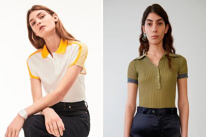 Polos de Lacoste y de Acne Studios.