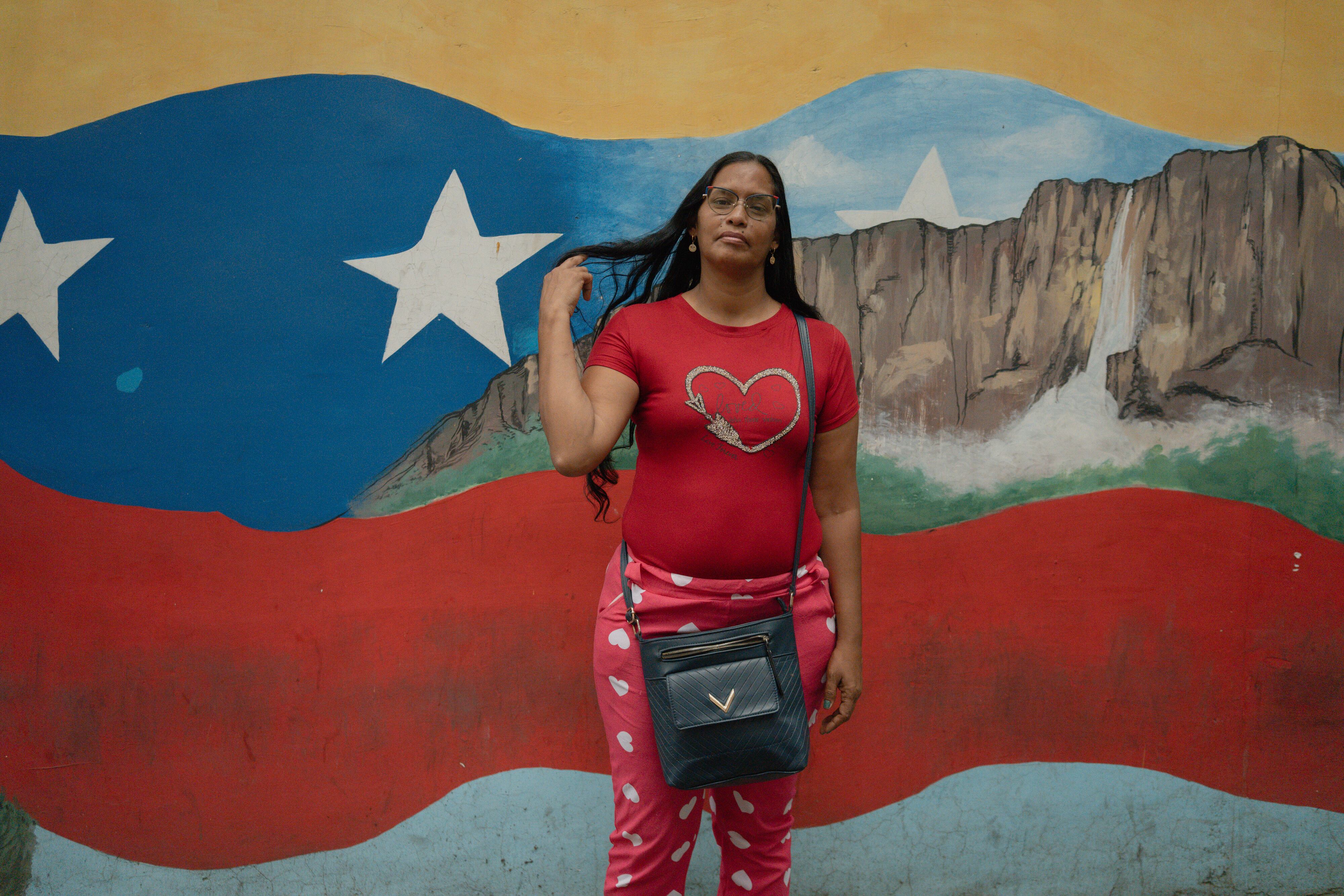 Dairobi Orta Brito en el centro de Caracas, Venezuela, el 15 de abril.