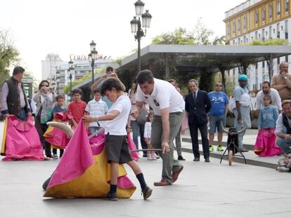 Actividades taurinas para niños, organizadas por la Maestranza de Sevilla el pasado mes de marzo.