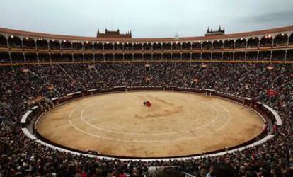 Vista panorámica de la plaza de toros de Las Ventas de Madrid.