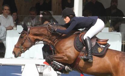 La amazona Jessica Springsteen, hija del cantante Bruce Springsteen, durante su participación en el Concurso Internacional de Saltos de Madrid.