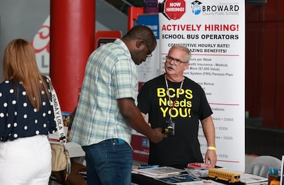 A job fair in Sunrise, Florida, on February 23, 2023.